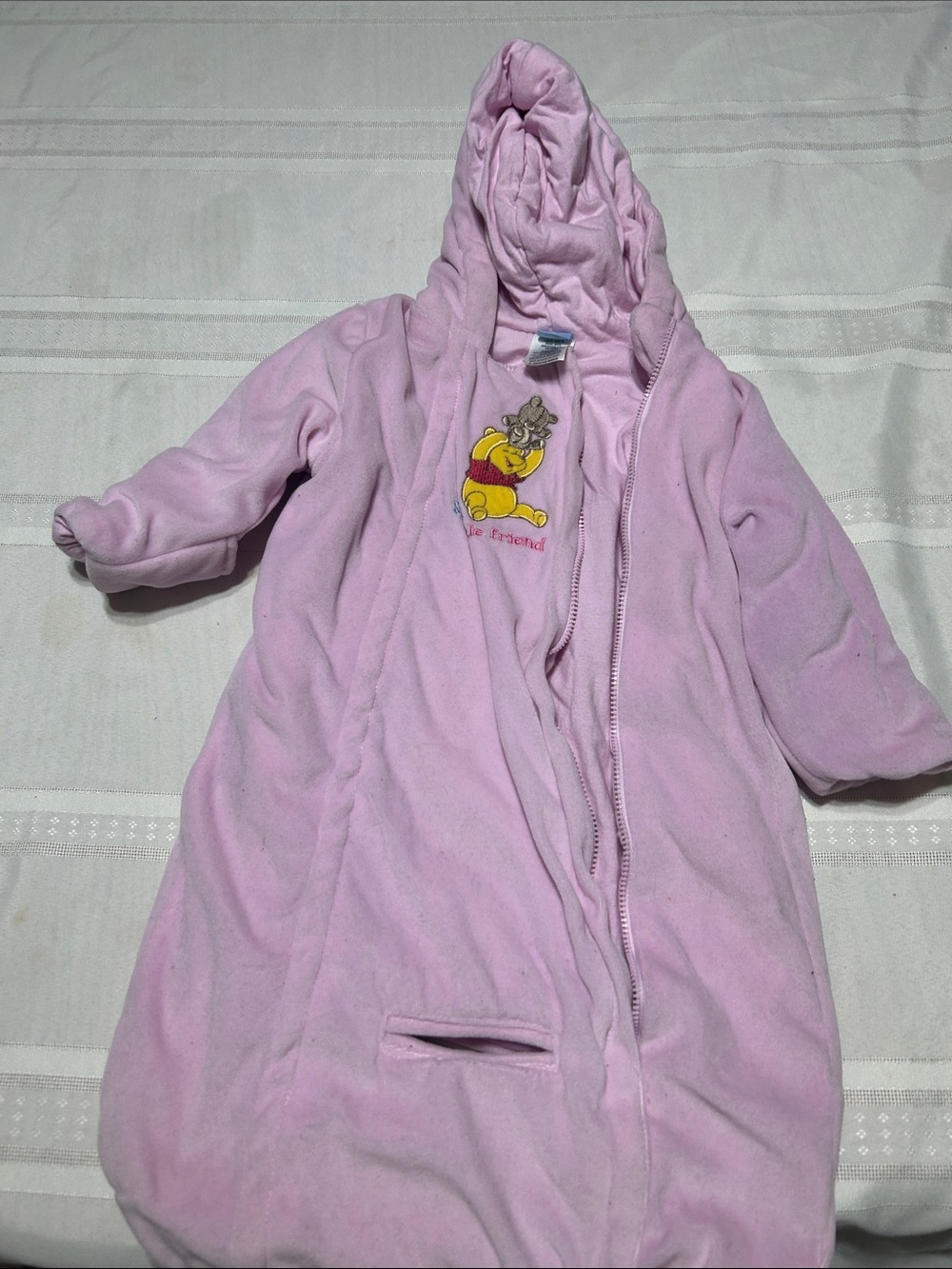 Disney Pink Hooded Winnie the Pooh Baby Sleep Sack